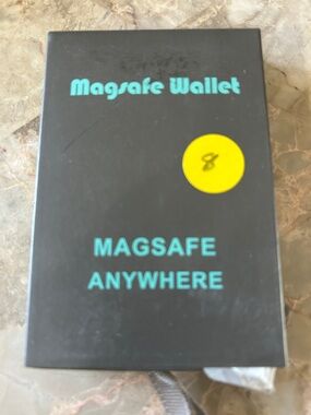 Magsafe Wallet - Black with Teal Text